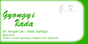 gyongyi rada business card